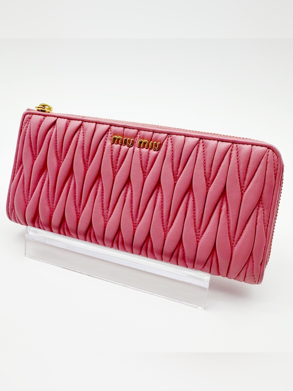 Miu Miu Pink Zip Wallet